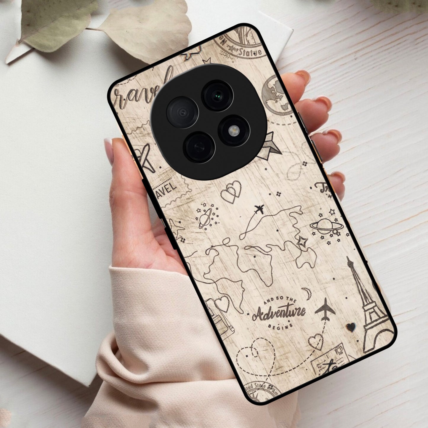 Map Mania Glass Case Cover For Oppo