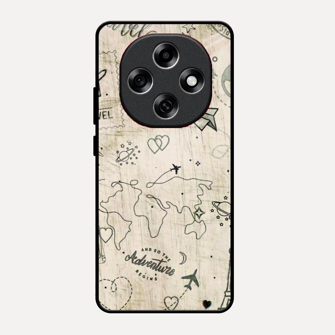 Map Mania Glass Case Cover For Oppo F31 Pro 5G