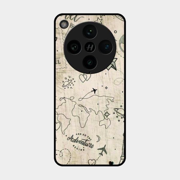 Map Mania Glass Case Cover For Oppo Find X8 Pro 5G