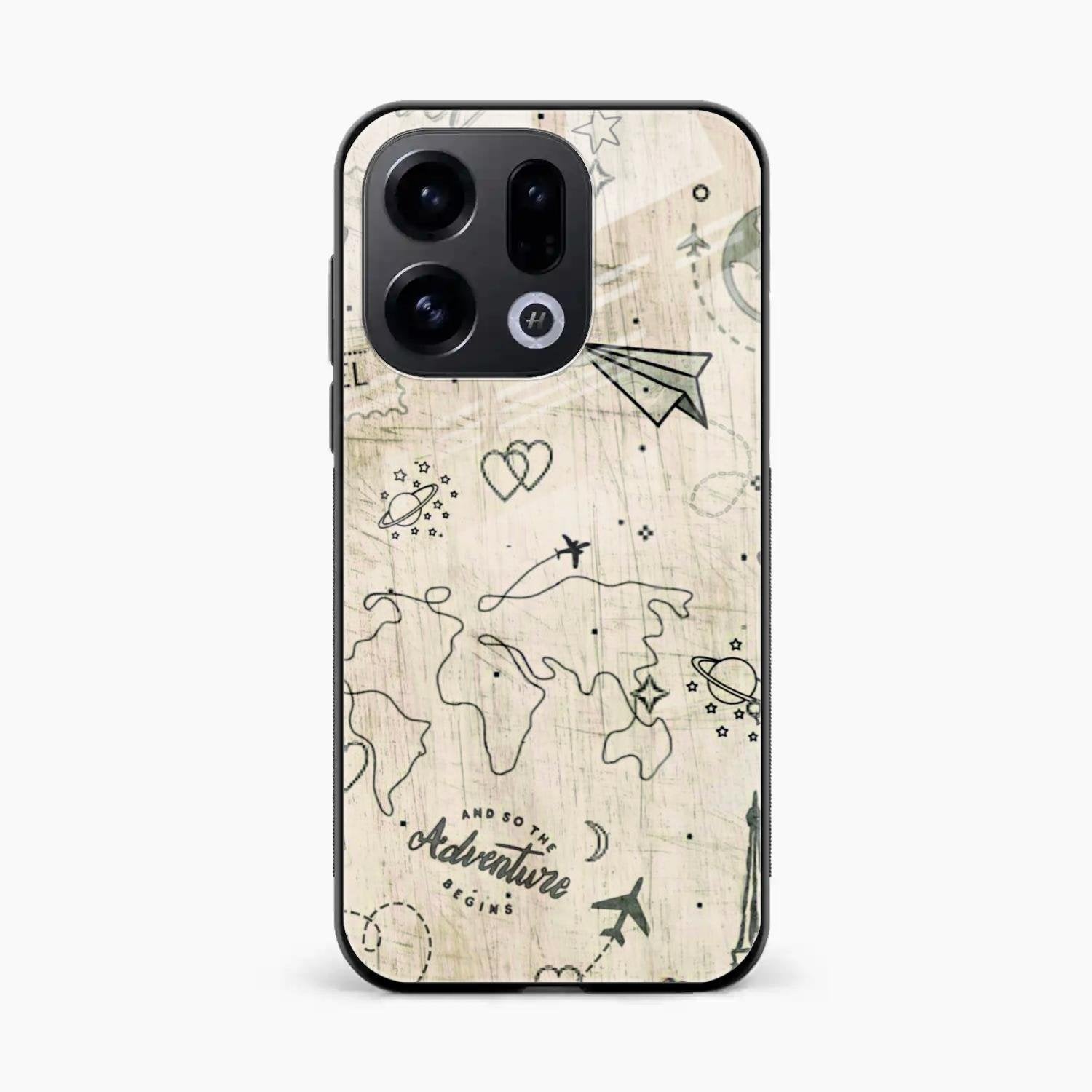 Map Mania Glass Case Cover For Oppo Find X9 5G