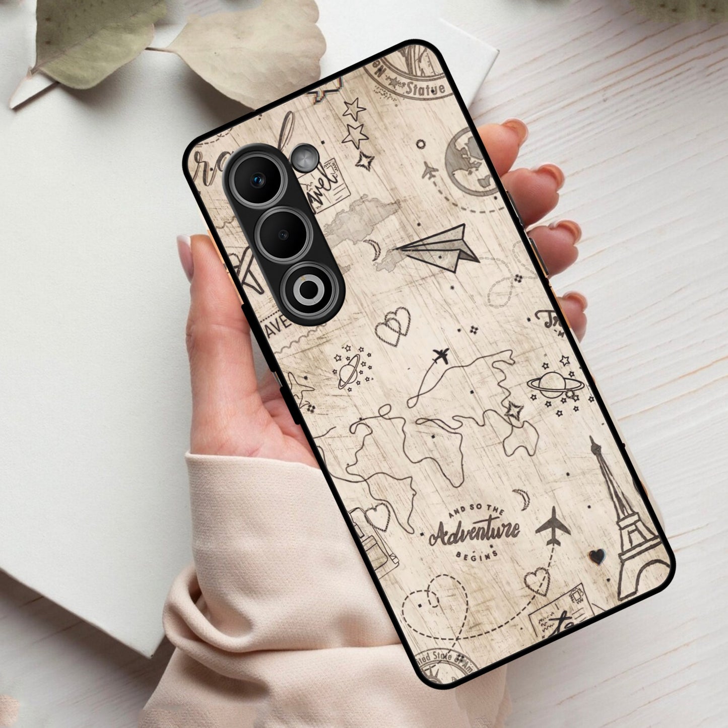 Map Mania Glass Case Cover For Oppo