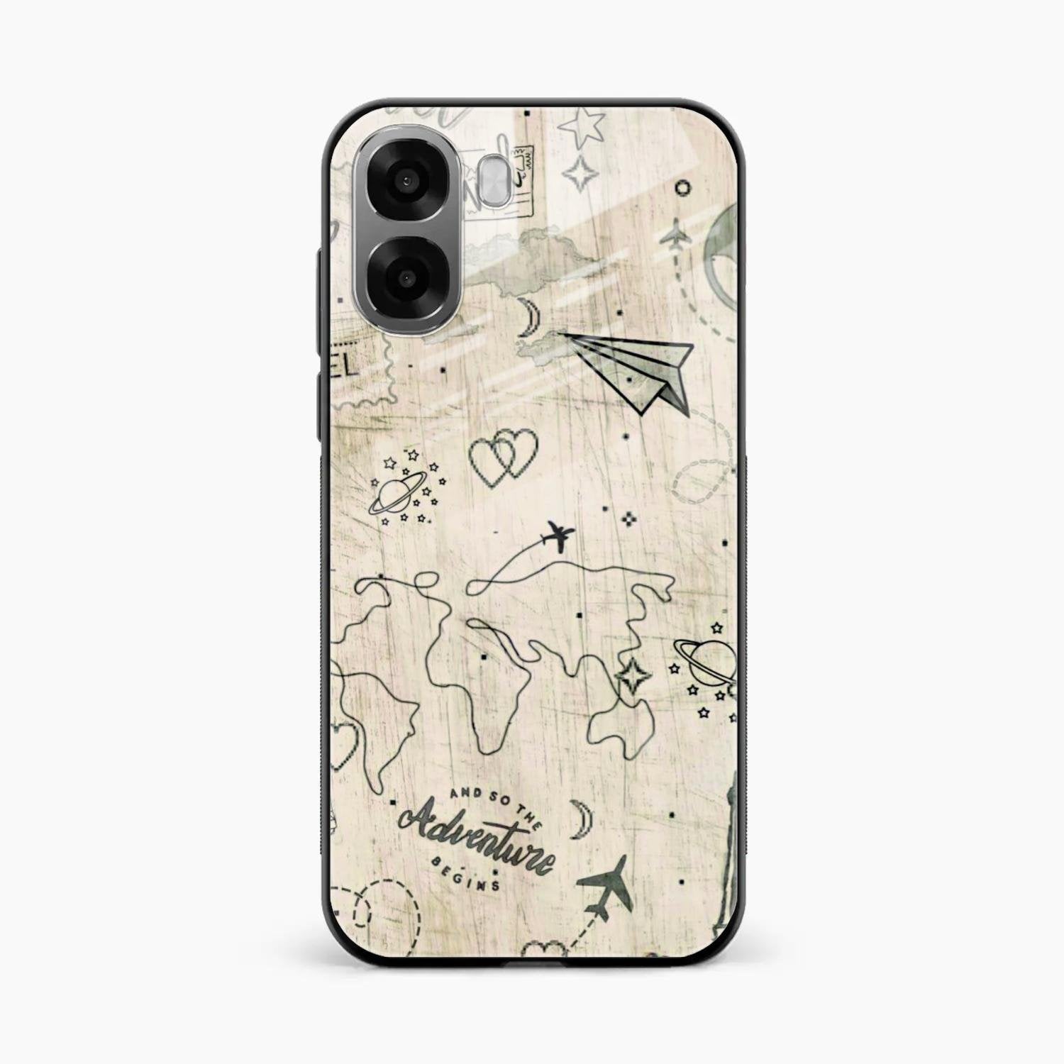 Map Mania Glass Case Cover For Oppo K14x 5G