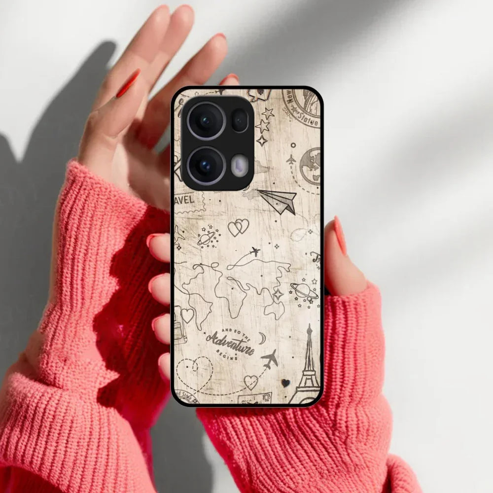 Map Mania Glass Case Cover For Oppo - ShopOnCliQ