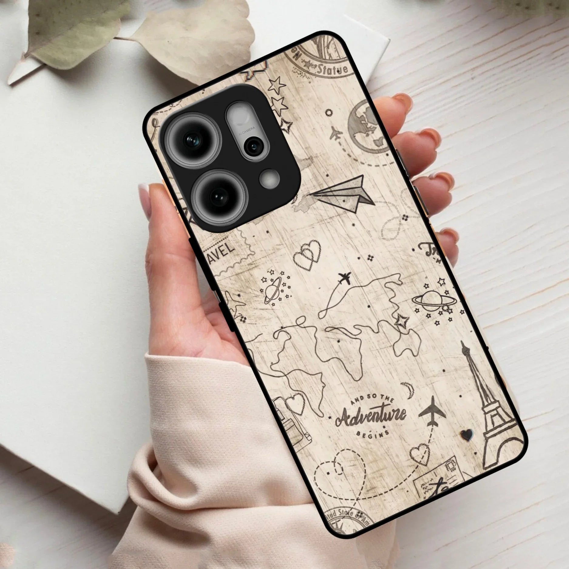 Map Mania Glass Case Cover For Oppo - ShopOnCliQ