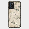 Map Mania Glass Case Cover For Oppo Reno 6 5G