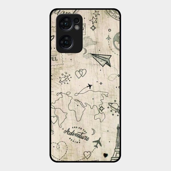 Map Mania Glass Case Cover For Oppo Reno 7 5G