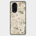 Map Mania Glass Case Cover For Oppo Reno 8T 5G