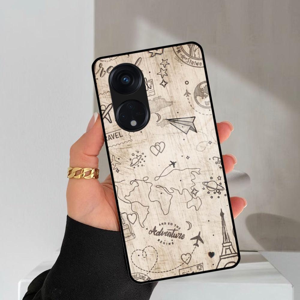 Map Mania Glass Case Cover For Oppo - ShopOnCliQ