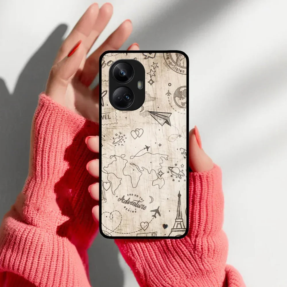 Map Mania Glass Case Cover For Realme/Narzo - ShopOnCliQ