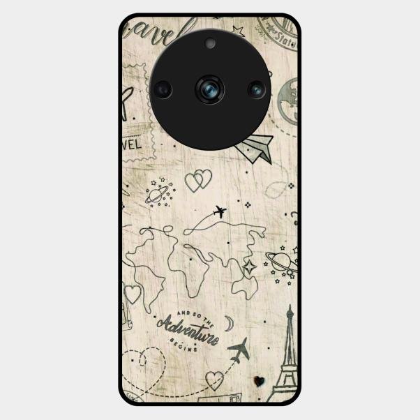 Map Mania Glass Case Cover For Realme 11 Pro Plus 5G