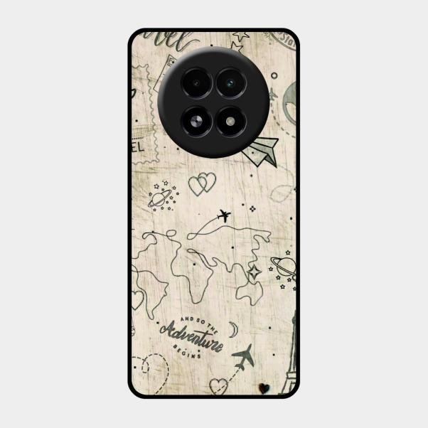 Map Mania Glass Case Cover For Realme 13 5G