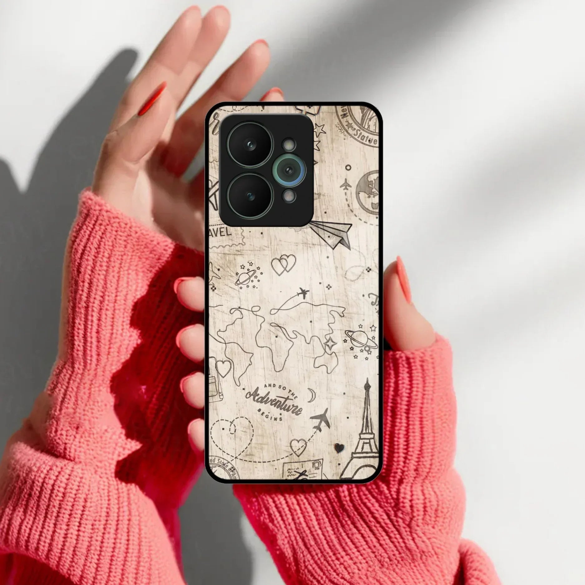 Map Mania Glass Case Cover For Realme/Narzo - ShopOnCliQ