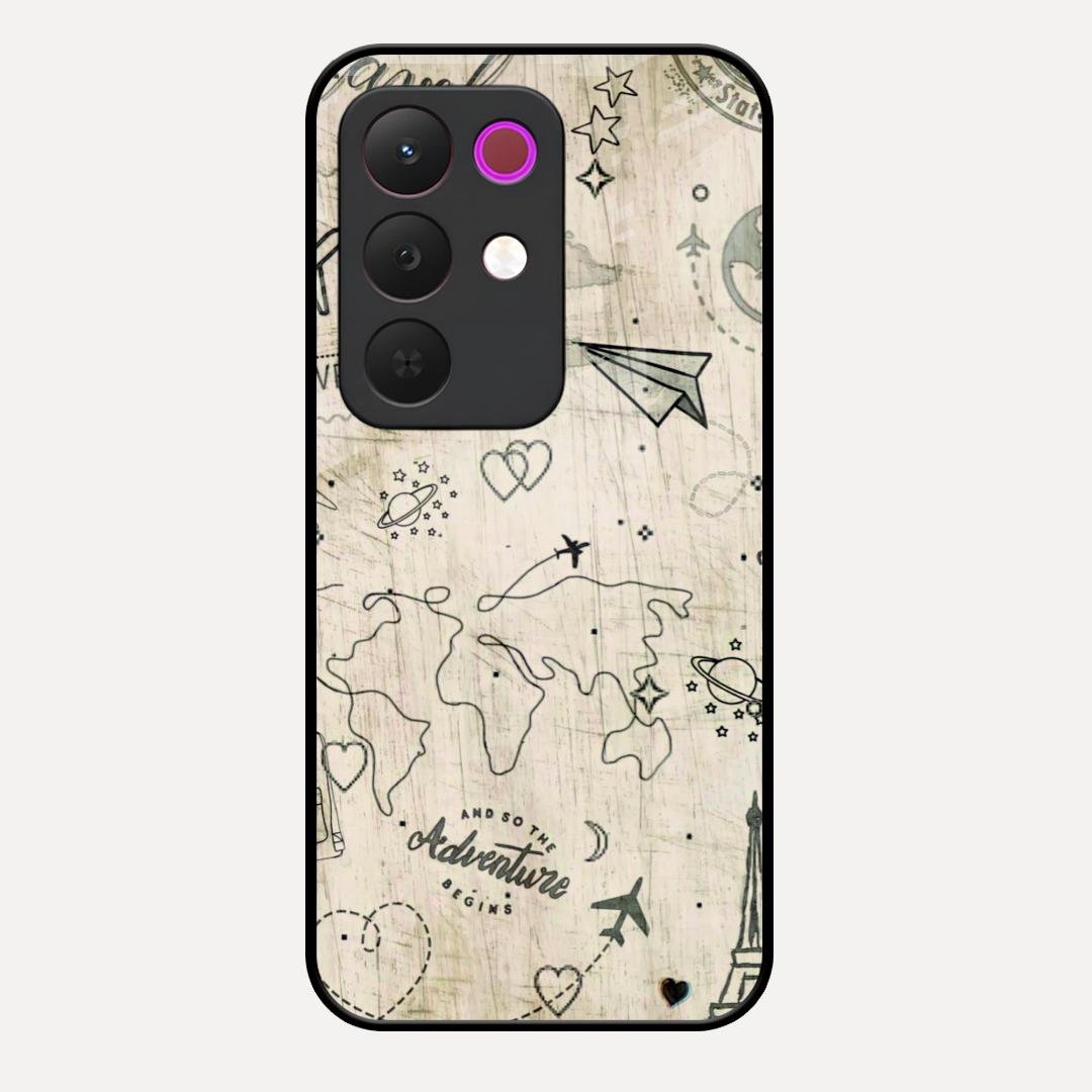 Map Mania Glass Case Cover For Realme 15X 5G