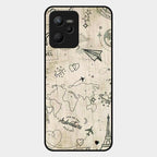 Map Mania Glass Case Cover For Realme C35