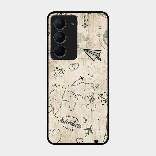 Map Mania Glass Case Cover For Realme Narzo 80X 5G
