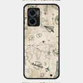 Map Mania Glass Case Cover For Redmi 11 Prime 5G