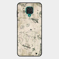Map Mania Glass Case Cover For Redmi Note 10 Lite