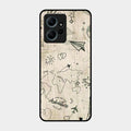 Map Mania Glass Case Cover For Redmi Note 12 4G
