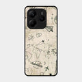 Map Mania Glass Case Cover For Redmi Note 14 5G