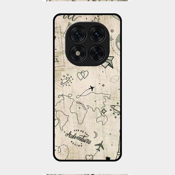 Map Mania Glass Case Cover For Redmi Note 14 Pro 5G