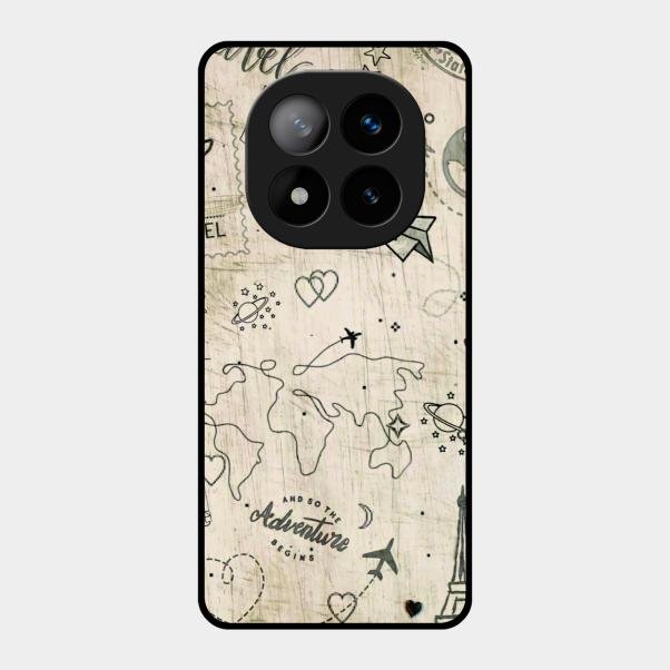 Map Mania Glass Case Cover For Redmi Note 14 Pro Plus 5G