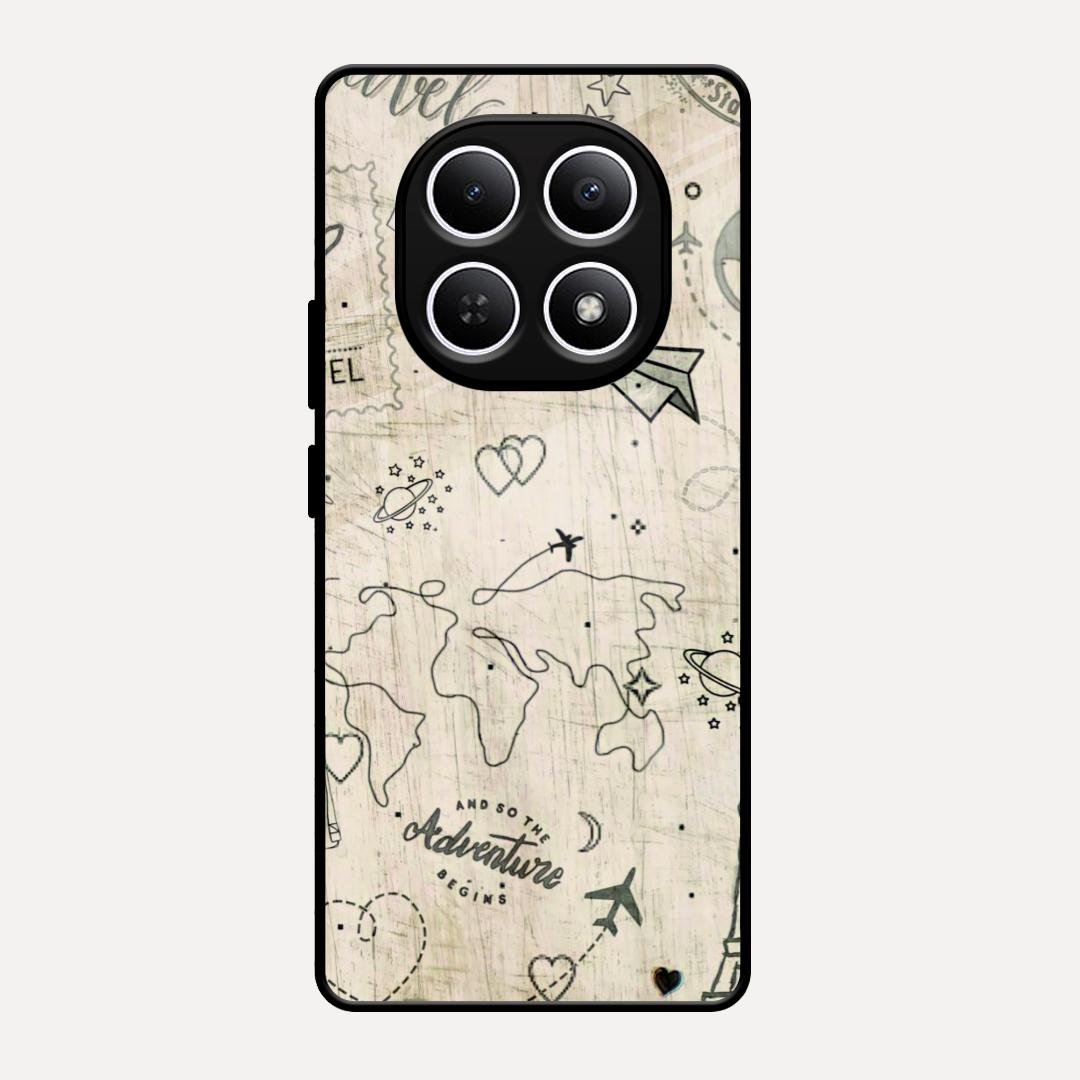 Map Mania Glass Case Cover For Redmi Note 15 5G