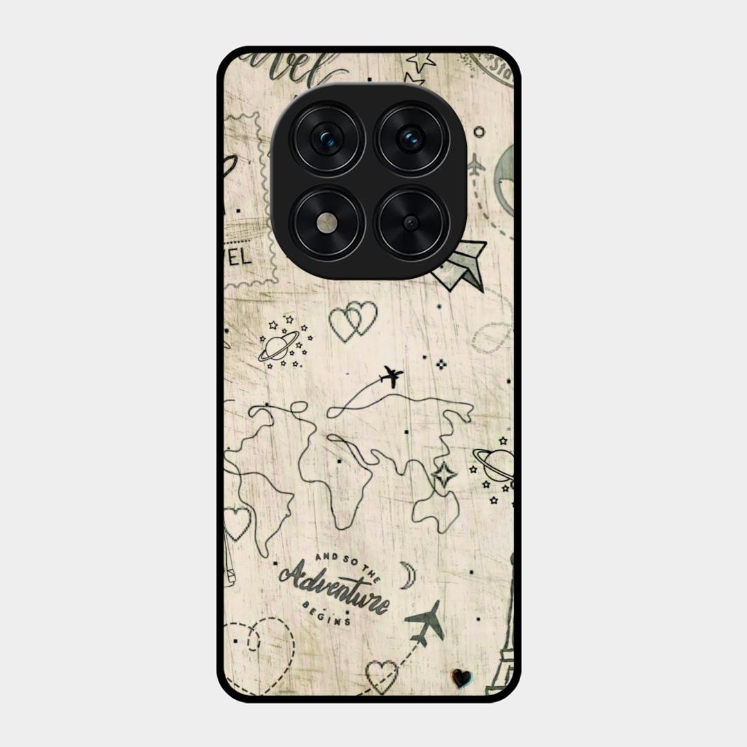 Map Mania Glass Case Cover For Redmi Note 15 Pro Plus 5G
