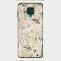 Map Mania Glass Case Cover For Redmi Note 9 Pro