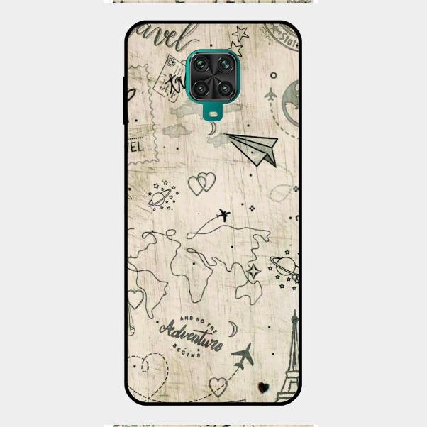 Map Mania Glass Case Cover For Redmi Note 9 Pro