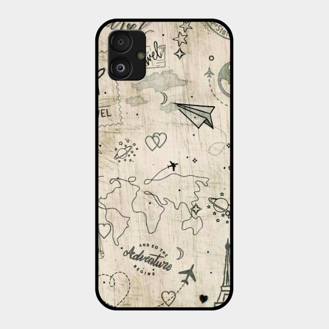 Map Mania Glass Case Cover For Samsung Galaxy F14 5G