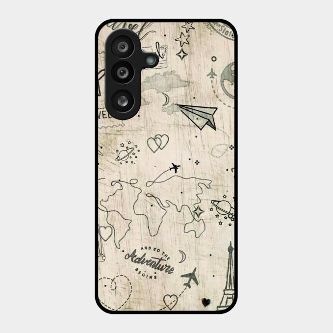 Map Mania Glass Case Cover For Samsung Galaxy F55 5G