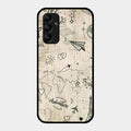 Map Mania Glass Case Cover For Samsung Galaxy M14 5G
