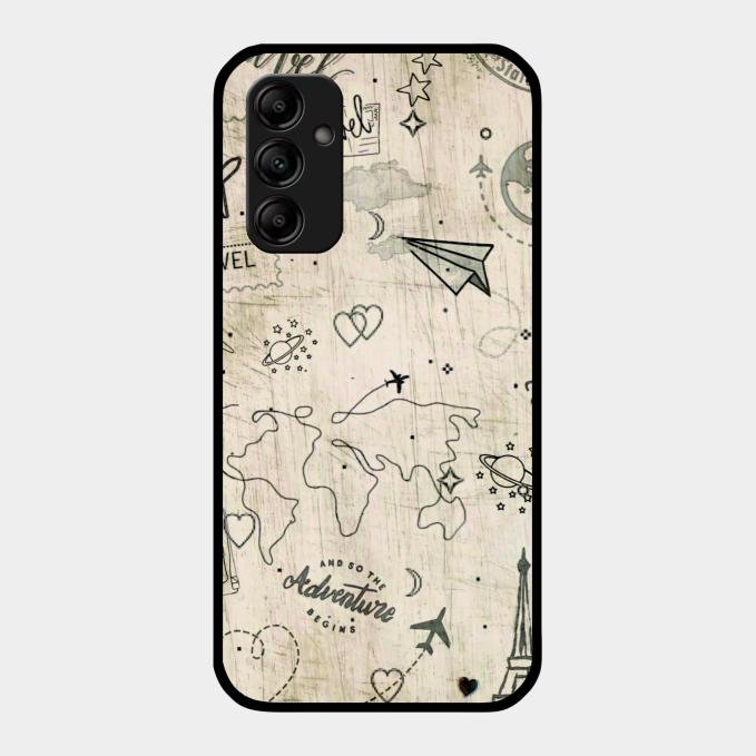 Map Mania Glass Case Cover For Samsung Galaxy M14 5G