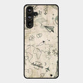Map Mania Glass Case Cover For Samsung Galaxy M55 5G