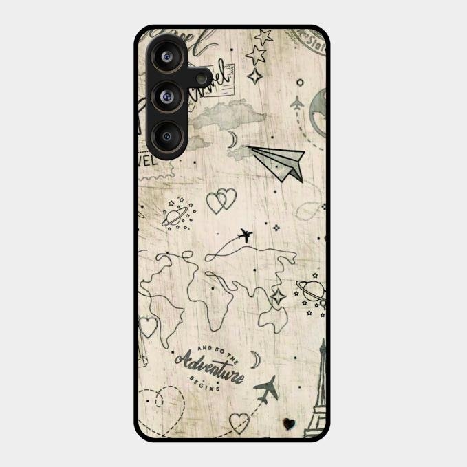 Map Mania Glass Case Cover For Samsung Galaxy M55 5G