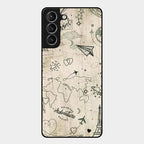 Map Mania Glass Case Cover For Samsung Galaxy S21