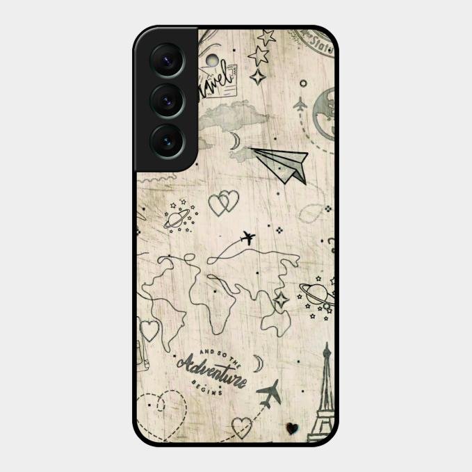 Map Mania Glass Case Cover For Samsung Galaxy S22 5G