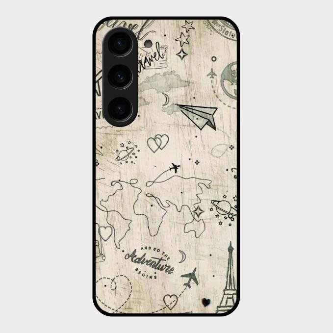 Map Mania Glass Case Cover For Samsung Galaxy S23 5G