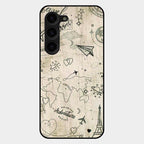 Map Mania Glass Case Cover For Samsung Galaxy S23 Plus 5G