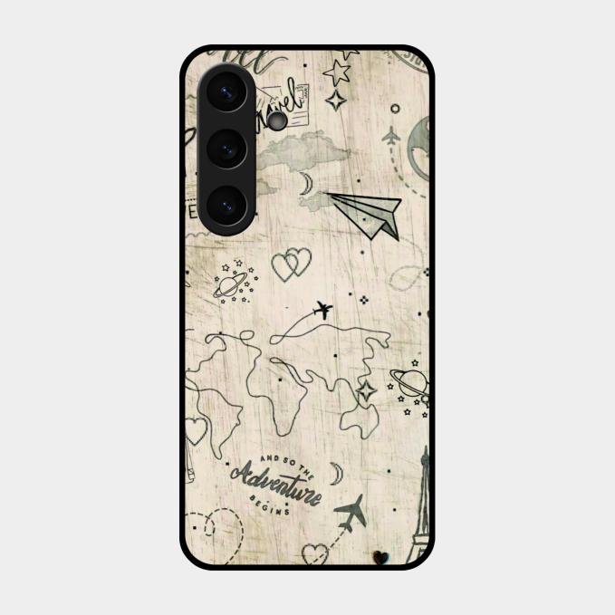 Map Mania Glass Case Cover For Samsung Galaxy S24 5G