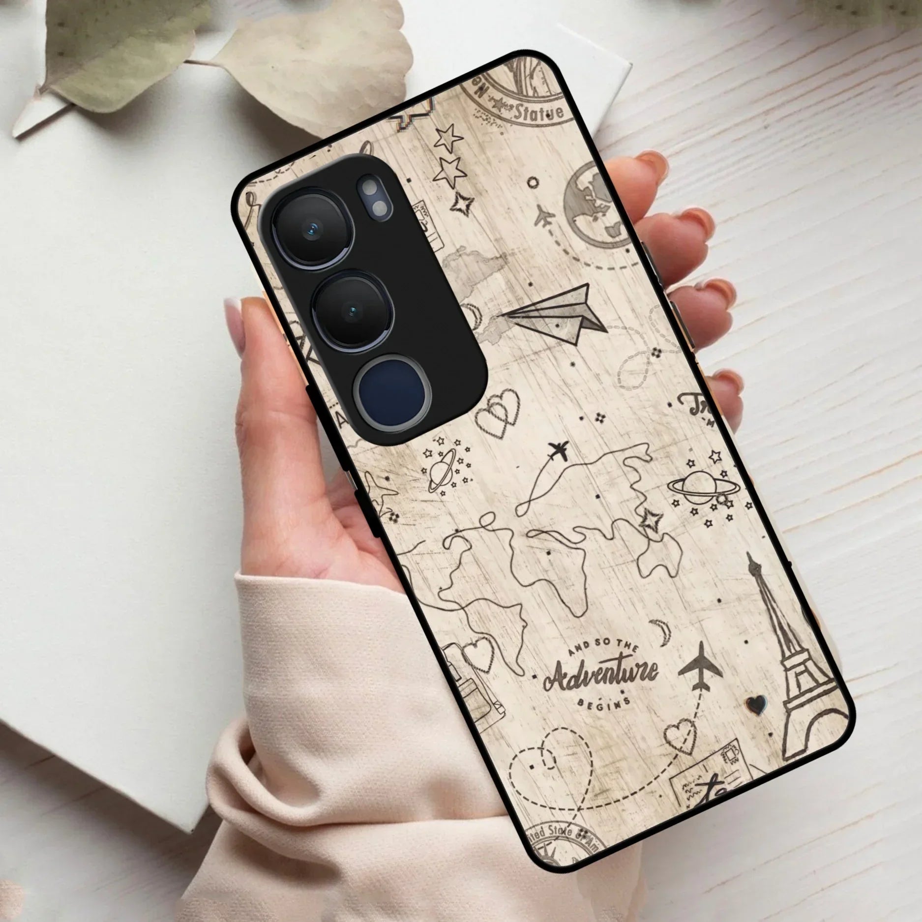 Map Mania Glass Case Cover For Vivo - ShopOnCliQ
