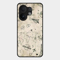 Map Mania Glass Case Cover For Vivo T4 Pro 5G