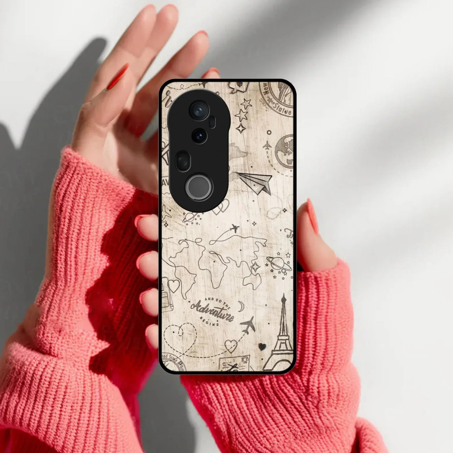 Map Mania Glass Case Cover For Vivo - ShopOnCliQ
