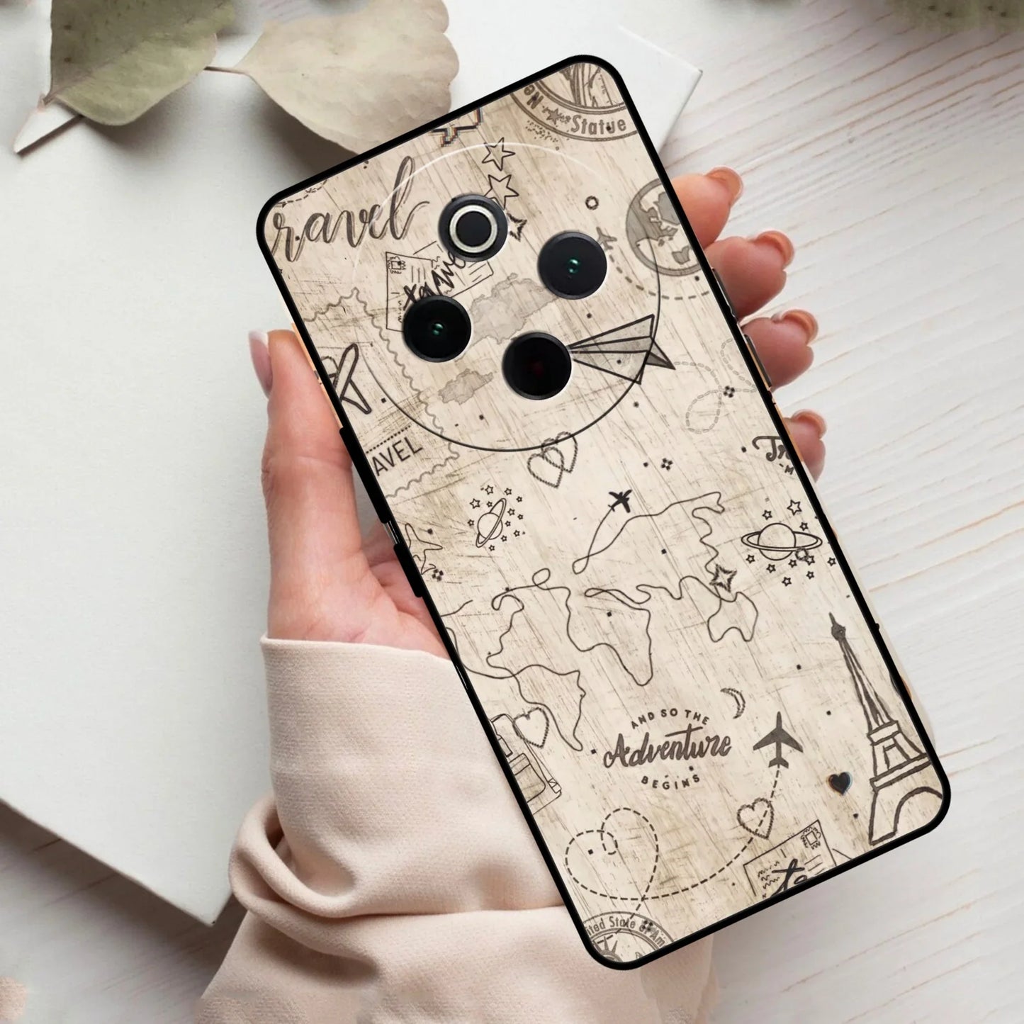 Map Mania Glass Case Cover For Vivo - ShopOnCliQ