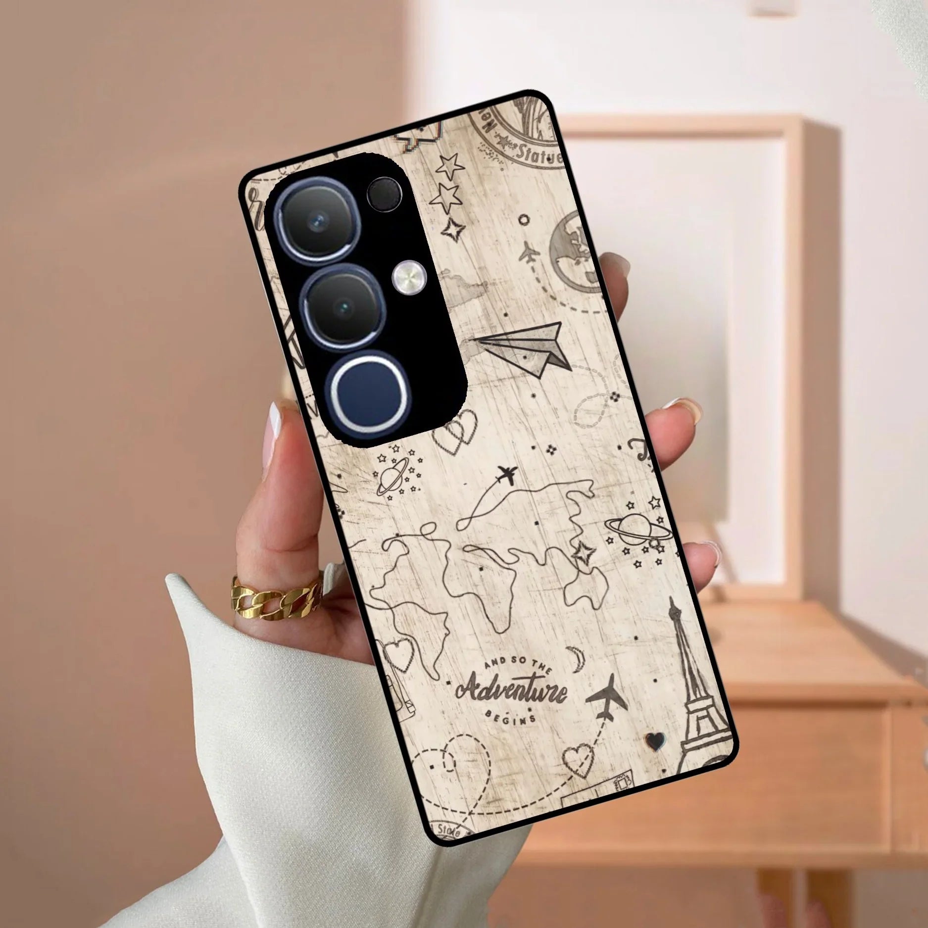 Map Mania Glass Case Cover For Vivo - ShopOnCliQ