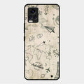 Map Mania Glass Case Cover For Vivo V20 2021