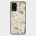 Map Mania Glass Case Cover For Vivo V21 5G