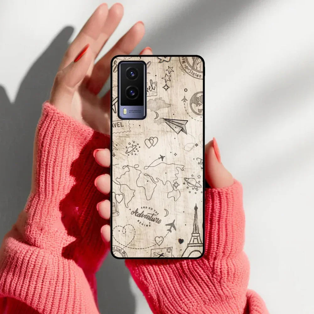 Map Mania Glass Case Cover For Vivo - ShopOnCliQ
