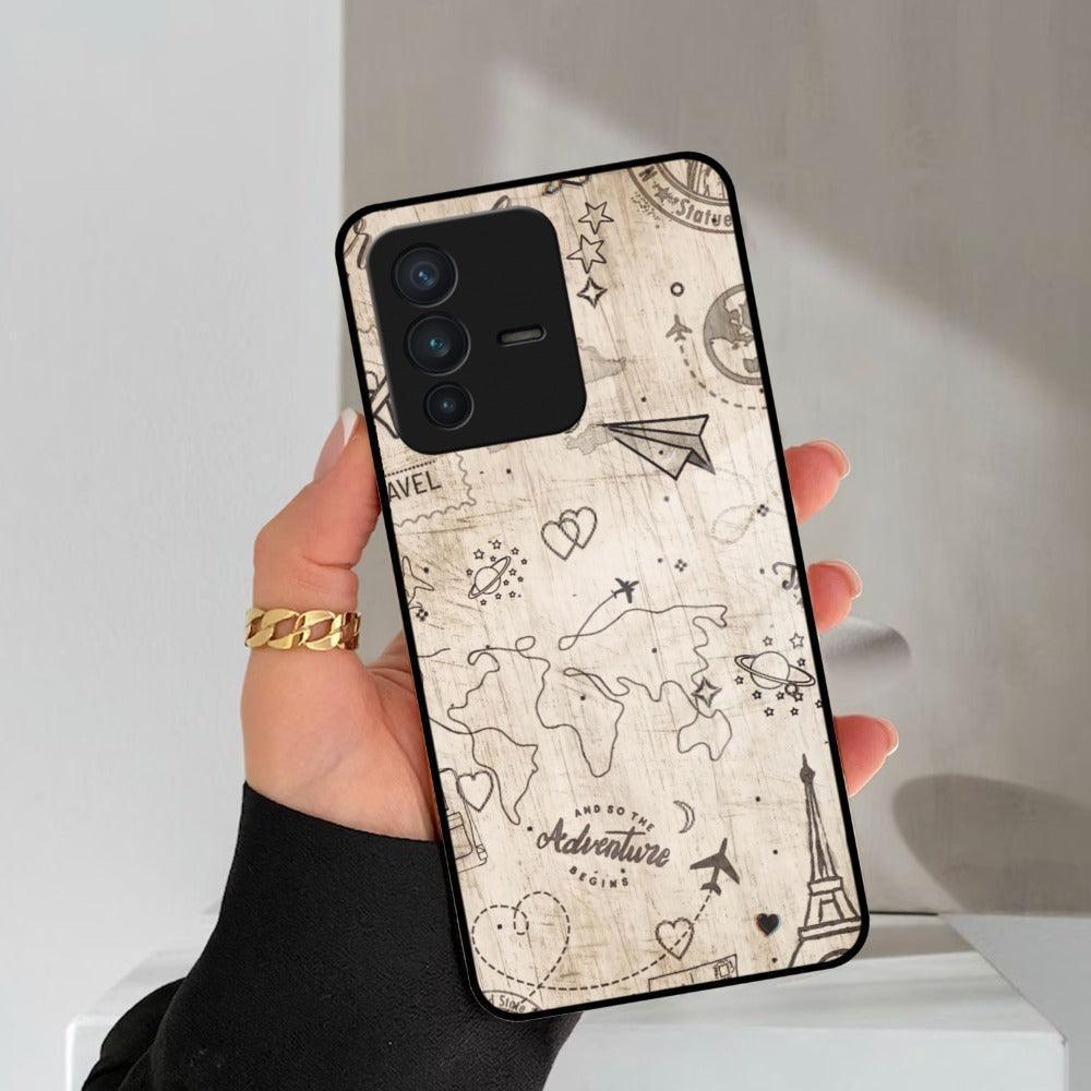 Map Mania Glass Case Cover For Vivo - ShopOnCliQ