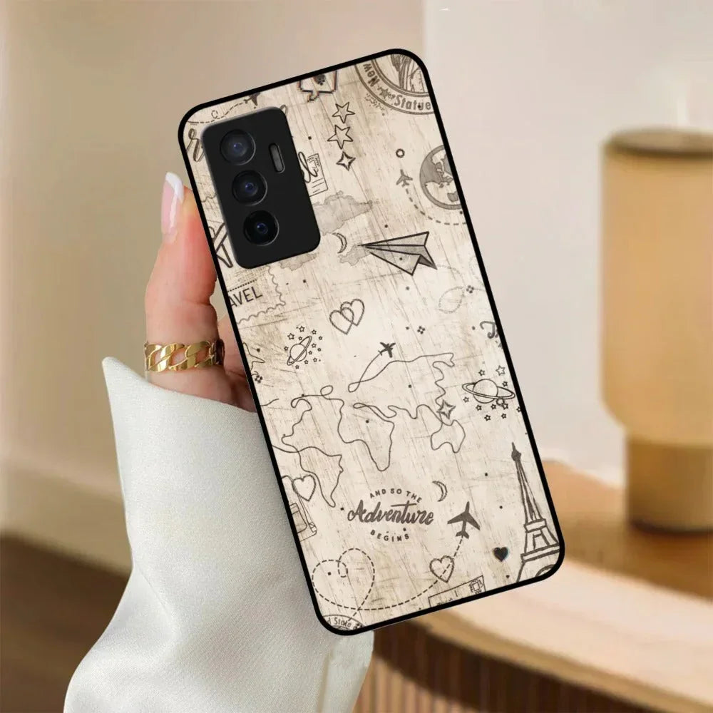Map Mania Glass Case Cover For Vivo - ShopOnCliQ